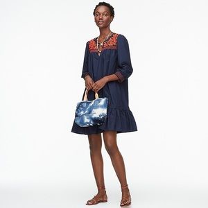NWT J Crew Embroidered popover dress